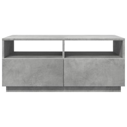 Table basse avec lumières LED gris béton 90x49x40 cm 584018584018