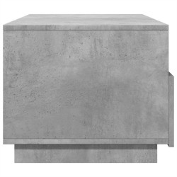 Table basse avec lumières LED gris béton 90x49x40 cm 584018584018