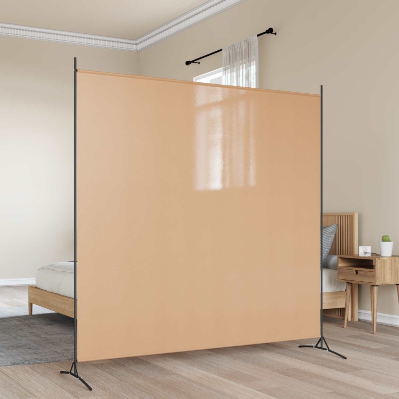 Diviseur de pièce à panneau unique Beige 175 x 180 cm Tissu 584021584021