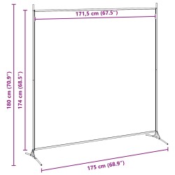 Diviseur de pièce à panneau unique Beige 175 x 180 cm Tissu 584021584021