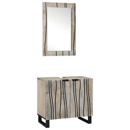 Ensemble d'armoire de salle de bain 2 pcs Blanc 584022584022