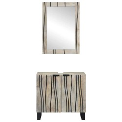 Ensemble d'armoire de salle de bain 2 pcs Blanc 584022584022