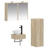 Ensemble d'armoire de salle de bain 4 pcs Chêne Sonoma 584023584023