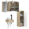 Ensemble d'armoire de salle de bain 4 pcs Chêne Sonoma 584023584023