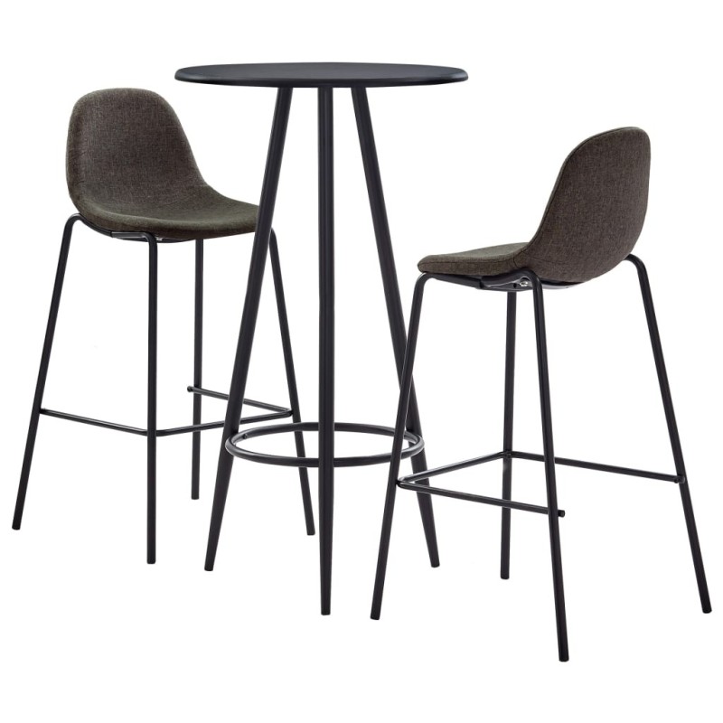 Ensemble de bar 3 pcs Tissu Gris foncé 584026584026