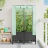Jardinière de jardin avec couverture de serre et roues 2 pc PP 584035584035