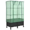 Jardinière de jardin avec couverture de serre et roues 2 pc PP 584035584035