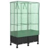 Jardinière de jardin avec couverture de serre et roues 2 pc PP 584035584035