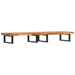 Étagère de vasque murale acier et bois massif d'acacia 584036584036