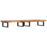 Étagère de vasque murale acier et bois massif d'acacia 584036584036
