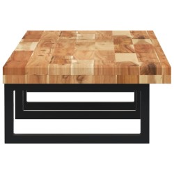 Étagère de vasque murale acier et bois massif d'acacia 584036584036