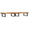 Étagère de vasque murale acier et bois massif d'acacia 584036584036