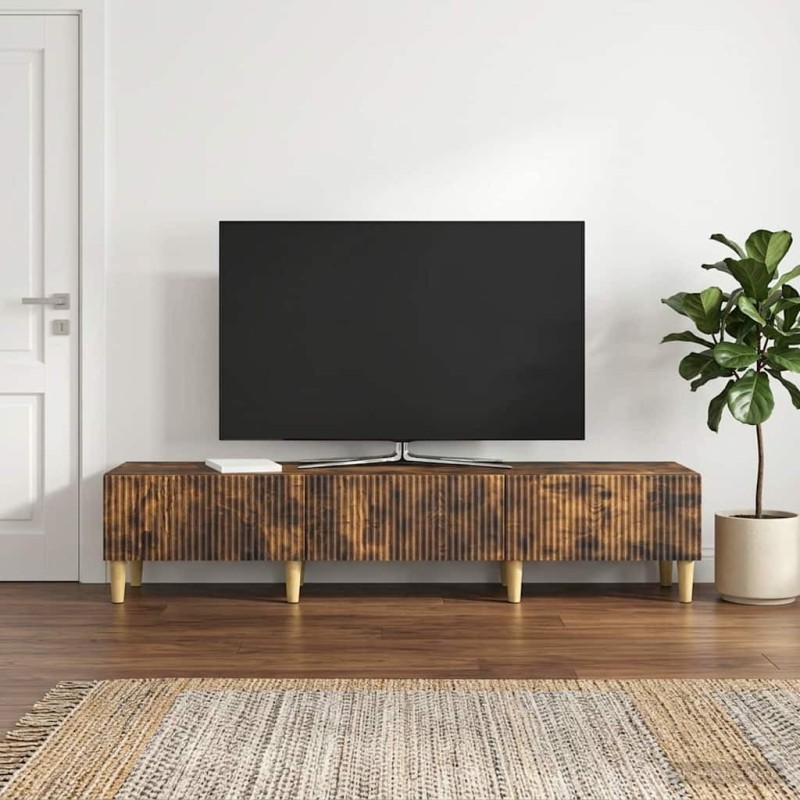 Meuble TV Chêne fumé 147 x 34,5 x 30 cm Bois d'ingénierie 584037584037