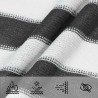 Voile d'ombre Anthracite et blanc 2 x 2,5 m HDPE 584040584040