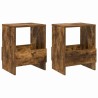 Étagère à magazines 2 pcs Chêne fumé 35 x 30 x 45 cm 584041584041