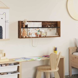 Étagère à magazines avec étagère Bois ancien 80 x 12 x 30 cm 584042584042