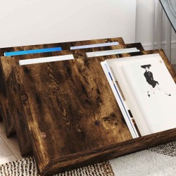 Étagère à magazines avec étagère Chêne fumé 65 x 53 x 28,5 cm 584044584044