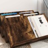 Étagère à magazines avec étagère Chêne fumé 65 x 53 x 28,5 cm 584044584044