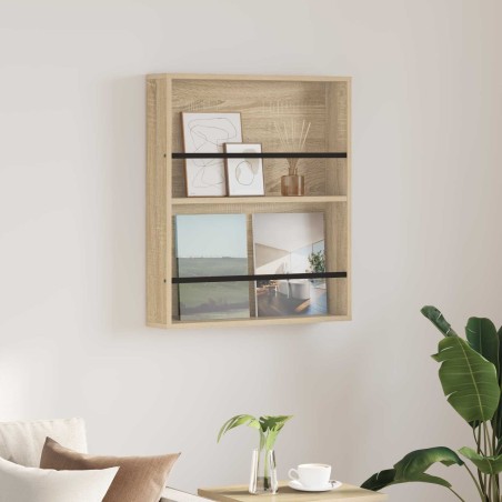 Étagère à magazines avec étagère Chêne Sonoma 60 x 12 x 70 cm 584045584045