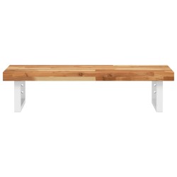 Étagère de vasque murale acier et bois massif d'acacia 584047584047