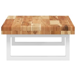 Étagère de vasque murale acier et bois massif d'acacia 584047584047