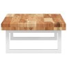 Étagère de vasque murale acier et bois massif d'acacia 584047584047