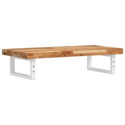 Étagère de vasque murale acier et bois massif d'acacia 584047584047