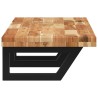 Étagère de vasque murale acier et bois massif d'acacia 584048584048