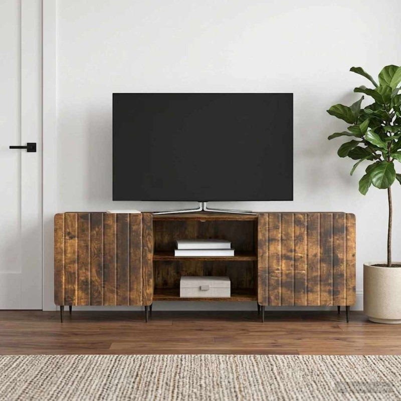Meuble TV Chêne fumé 150 x 31 x 52 cm Bois d'ingénierie 584050584050