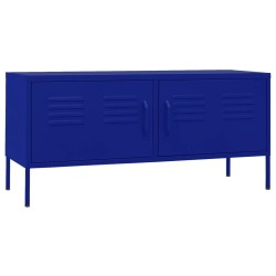 Meuble TV Bleu marine 105x35x50 cm Acier 584051584051