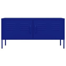 Meuble TV Bleu marine 105x35x50 cm Acier 584051584051