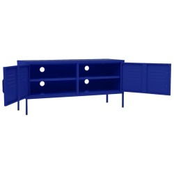 Meuble TV Bleu marine 105x35x50 cm Acier 584051584051