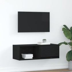 Meuble TV chêne noir 80x31x25,5 cm bois d'ingénierie 584052584052