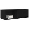 Meuble TV chêne noir 80x31x25,5 cm bois d'ingénierie 584052584052