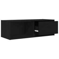 Meuble TV chêne noir 80x31x25,5 cm bois d'ingénierie 584052584052