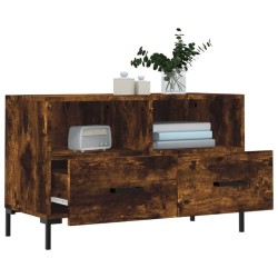 Meuble TV Chêne fumé 80x36x50 cm Bois d'ingénierie 584055584055