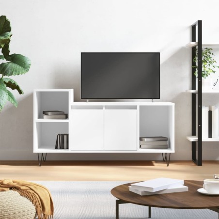 Meuble TV Blanc brillant 100x35x55 cm Bois d'ingénierie 584056584056