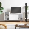 Meuble TV Blanc brillant 100x35x55 cm Bois d'ingénierie 584056584056