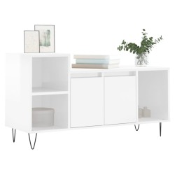 Meuble TV Blanc brillant 100x35x55 cm Bois d'ingénierie 584056584056