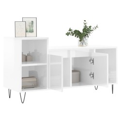 Meuble TV Blanc brillant 100x35x55 cm Bois d'ingénierie 584056584056