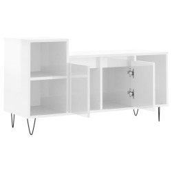 Meuble TV Blanc brillant 100x35x55 cm Bois d'ingénierie 584056584056