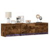 Meuble TV Chêne fumé 165 x 34 x 40 cm Bois d'ingénierie 584058584058