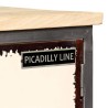 Meuble TV Bois de manguier massif et acier 120x30x45 cm 584059584059