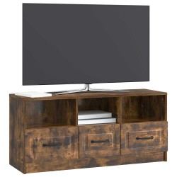 Meuble TV Chêne fumé 102 x 34,5 x 47 cm Bois d'ingénierie 584061584061