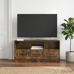 Meuble TV Chêne fumé 102 x 34,5 x 47 cm Bois d'ingénierie 584061584061