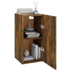 Meuble TV Chêne fumé 30,5x30x60 cm Bois d'ingénierie 584064584064