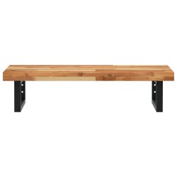 Étagère de vasque murale acier et bois massif d'acacia 584065584065