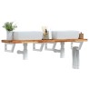 Étagère de vasque murale acier et bois massif d'acacia 584066584066