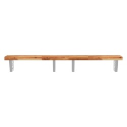 Étagère de vasque murale acier et bois massif d'acacia 584066584066