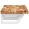 Étagère de vasque murale acier et bois massif d'acacia 584066584066